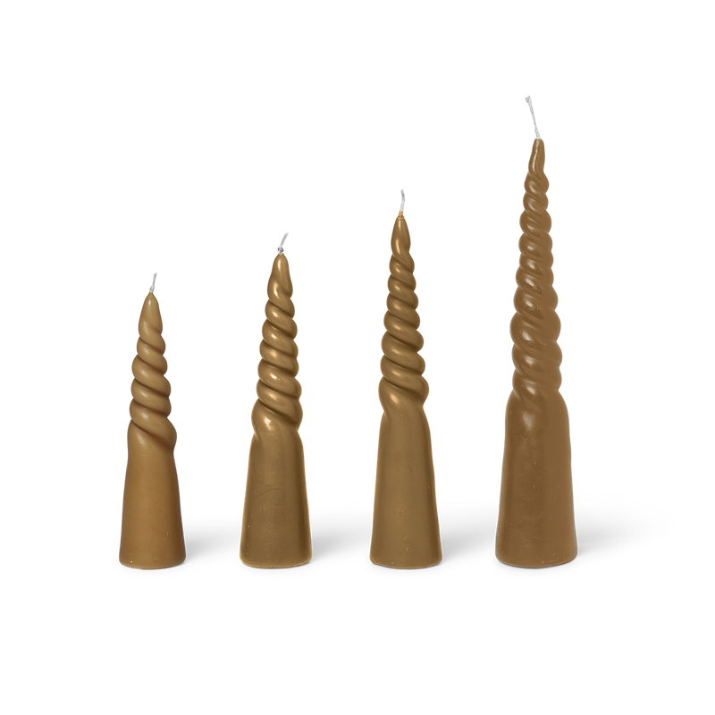 Ferm Living Twisted Candles - Straw (Set of 4)