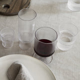 Ferm Living Ripple Wine Glasses (set of 2) - Clear