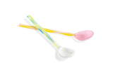 HAY Glass Spoons - Flat - Light Pink & White